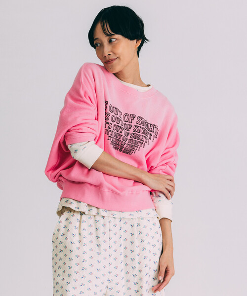 Freada（フリーダ）の「Freada/フリーダ フェードプリント ドルマン スウェット（スウェット・レディース・ピンク/ブラウン/ブラック・ONE SIZE）」の5枚目の写真