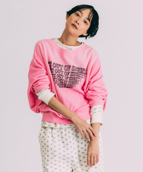 Freada（フリーダ）の「Freada/フリーダ フェードプリント ドルマン スウェット（スウェット・レディース・ピンク/ブラウン/ブラック・ONE SIZE）」の6枚目の写真