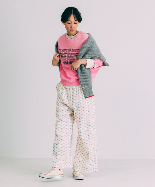 Freada（フリーダ）の「Freada/フリーダ フェードプリント ドルマン スウェット（スウェット・レディース・ピンク/ブラウン/ブラック・ONE SIZE）」の13枚目の写真