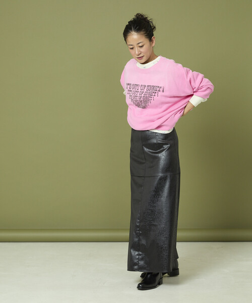 Freada（フリーダ）の「Freada/フリーダ フェードプリント ドルマン スウェット（スウェット・レディース・ピンク/ブラウン/ブラック・ONE SIZE）」の21枚目の写真