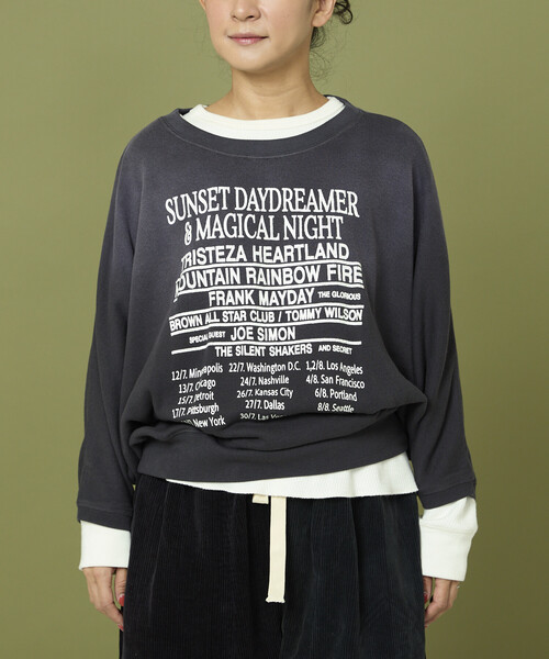 セール】Freada/フリーダ フェードプリント ドルマン スウェット