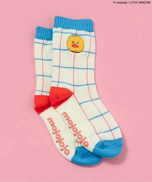 BREEZE(ブリーズ)の「【リンク】mojojojoソックス(キッズサイズ)(ソックス/靴下・キッズ・オフホワイト/グリーン/レッド・12/15 /18/21)」の2枚目の写真