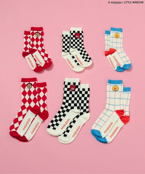 BREEZE(ブリーズ)の「【リンク】mojojojoソックス(キッズサイズ)(ソックス/靴下・キッズ・オフホワイト/グリーン/レッド・12/15 /18/21)」の4枚目の写真