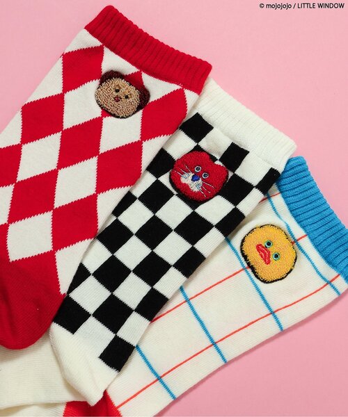 BREEZE(ブリーズ)の「【リンク】mojojojoソックス(キッズサイズ)(ソックス/靴下・キッズ・オフホワイト/グリーン/レッド・12/15 /18/21)」の5枚目の写真