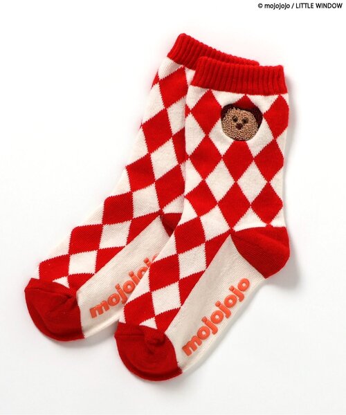 BREEZE(ブリーズ)の「【リンク】mojojojoソックス(キッズサイズ)(ソックス/靴下・キッズ・オフホワイト/グリーン/レッド・12/15 /18/21)」の11枚目の写真