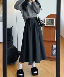 【Y2Kガーリー】レトロAラインロングスカート