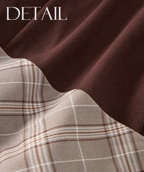 Nissen glamor（ニッセングラマー）の「【大きい胸専用】スクエアネックリブカットソー×コルセットワンピース（ワンピース・レディース・ブラウン/ブラック・M/L/LL）」の20枚目の写真