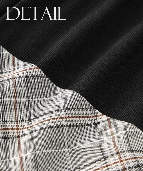 Nissen glamor（ニッセングラマー）の「【大きい胸専用】スクエアネックリブカットソー×コルセットワンピース（ワンピース・レディース・ブラウン/ブラック・M/L/LL）」の21枚目の写真