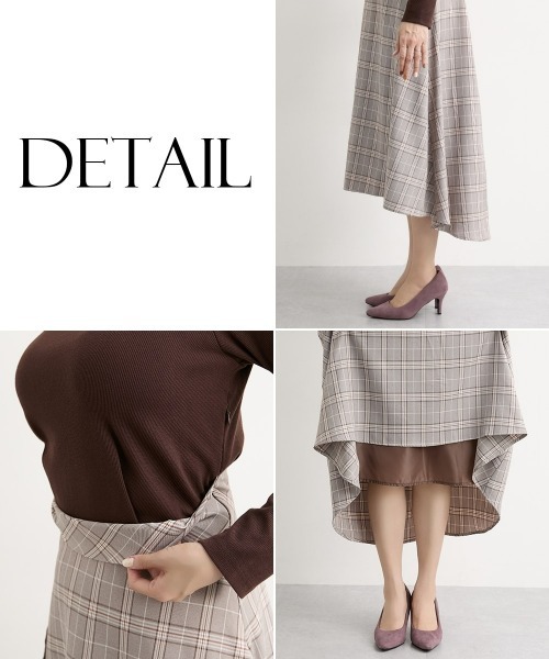 Nissen glamor（ニッセングラマー）の「【大きい胸専用】スクエアネックリブカットソー×コルセットワンピース（ワンピース・レディース・ブラウン/ブラック・M/L/LL）」の19枚目の写真