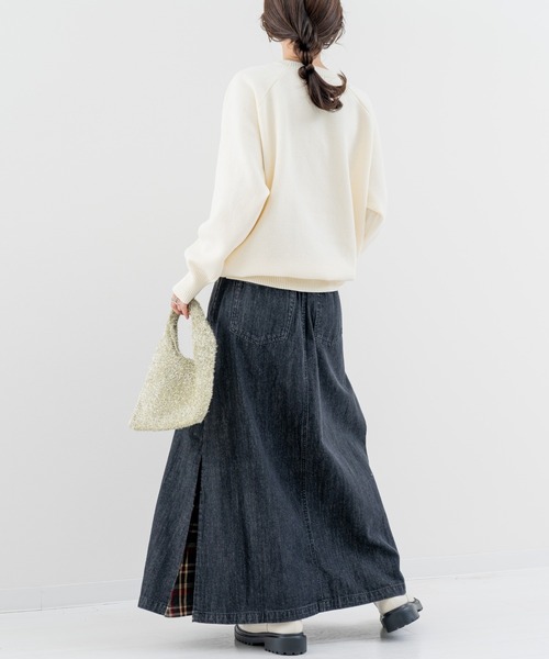 セール】【refinedworks】デニム×チェック の新型スカート！（デニム