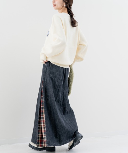 セール】【refinedworks】デニム×チェック の新型スカート！（デニム