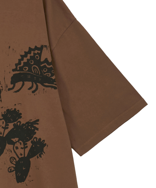 CURRENTAGE（カレンテージ）の「T shirt（Tシャツ/カットソー・メンズ・ホワイト/ブラウン・3/4）」の5枚目の写真