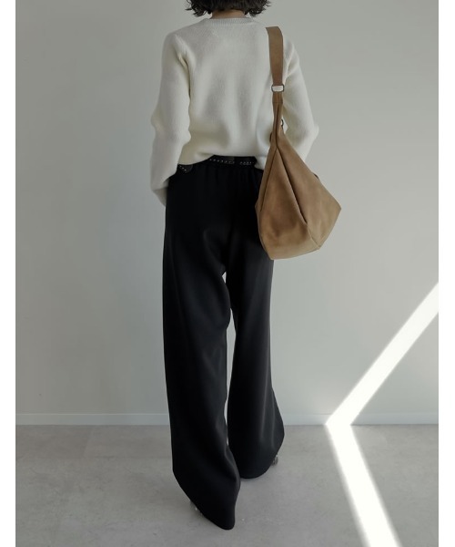 Re:EDIT（リエディ）の「[2025AW COLLECTION]ホルターボレロ風ニットプルオーバー（ニット/セーター・レディース・ブラック/アイボリー/グレイッシュベージュ/チャコール・MEDIUM）」の16枚目の写真