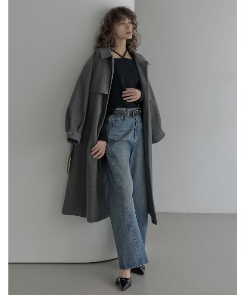 Re:EDIT（リエディ）の「[2025AW COLLECTION]ホルターボレロ風ニットプルオーバー（ニット/セーター・レディース・ブラック/アイボリー/グレイッシュベージュ/チャコール・MEDIUM）」の8枚目の写真