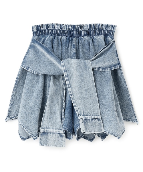 LOVETOXIC（ラブトキシック）の「【LTXC】腰巻き風デニムキュロット（その他パンツ・キッズ・ブルー/グレー・S:140cm/M:150cm/130cm/L:160cm）」の8枚目の写真