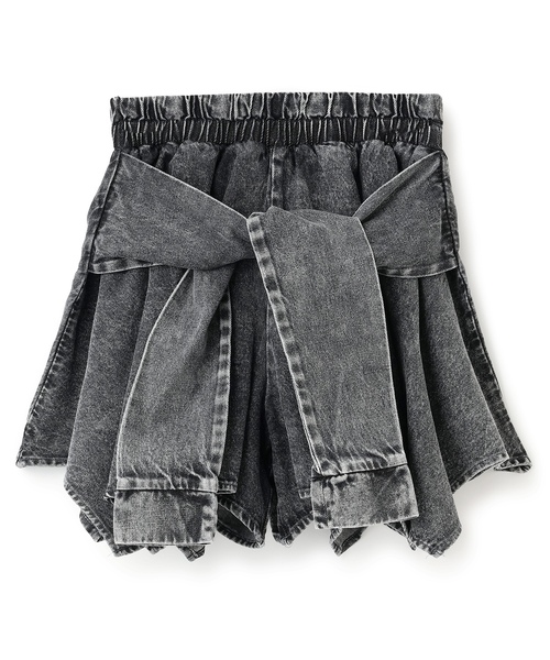 LOVETOXIC（ラブトキシック）の「【LTXC】腰巻き風デニムキュロット（その他パンツ・キッズ・ブルー/グレー・S:140cm/M:150cm/130cm/L:160cm）」の9枚目の写真