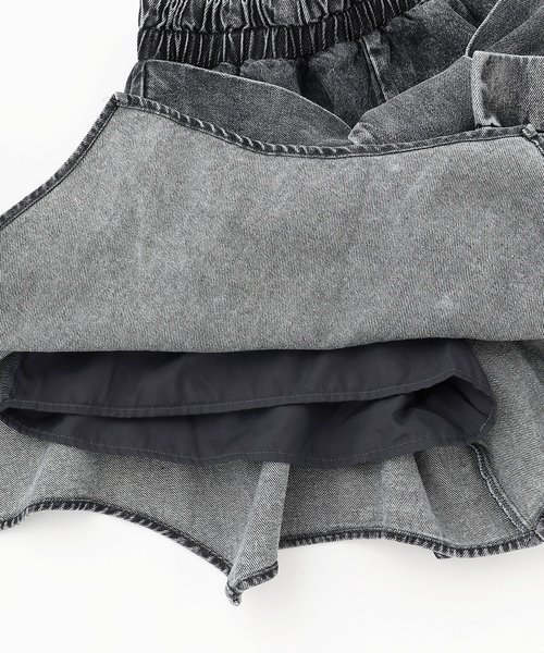 LOVETOXIC（ラブトキシック）の「【LTXC】腰巻き風デニムキュロット（その他パンツ・キッズ・ブルー/グレー・S:140cm/M:150cm/130cm/L:160cm）」の15枚目の写真