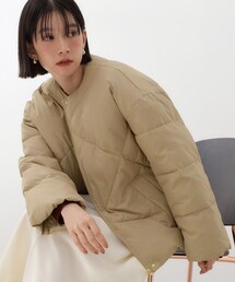 THE SHOP TK  | きれいめにもカジュアルにも ノーカラーキルトジャケット(その他アウター)