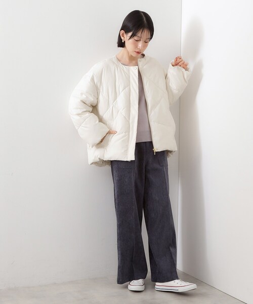 THE SHOP TK （ザ ショップ ティーケー ）の「きれいめにもカジュアルにも ノーカラーキルトジャケット（その他アウター・レディース・ベージュ/アイボリー・13/12）」の14枚目の写真