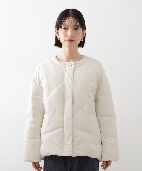 ザ ショップ ティーケー（THE SHOP TK）/きれいめにもカジュアルにも ノーカラーキルトジャケット セール】きれいめにもカジュアルにも ノーカラーキルトジャケット