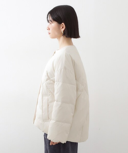 THE SHOP TK （ザ ショップ ティーケー ）の「きれいめにもカジュアルにも ノーカラーキルトジャケット（その他アウター・レディース・ベージュ/アイボリー・13/12）」の9枚目の写真