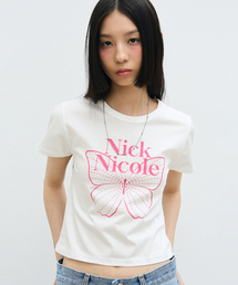 BUTTERFLY SIGNATURE CROP TOP_WHITE PINK