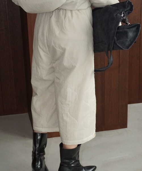 chuclla(チュクラ)の「キルトナイロンガウチョパンツ chw25a126(その他パンツ・レディース・ライトベージュ/ブラック・S/M)」の7枚目の写真