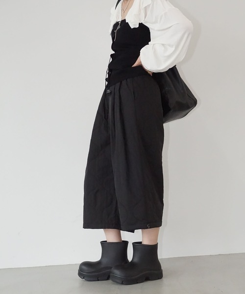 chuclla(チュクラ)の「キルトナイロンガウチョパンツ chw25a126(その他パンツ・レディース・ライトベージュ/ブラック・S/M)」の11枚目の写真