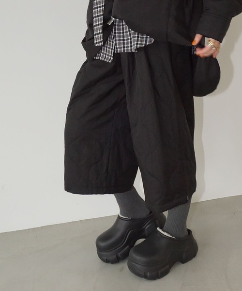 chuclla(チュクラ)の「キルトナイロンガウチョパンツ chw25a126(その他パンツ・レディース・ライトベージュ/ブラック・S/M)」の17枚目の写真