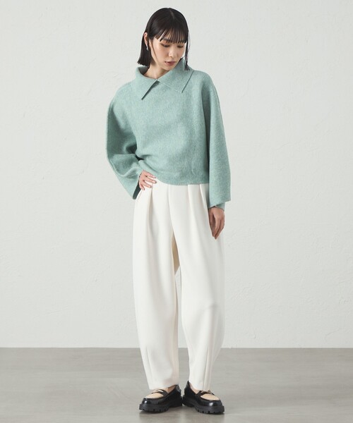 CAST:（キャストコロン）の「【イージーケア/着回し抜群】ポンチフォルムパンツ（その他パンツ・レディース・ネイビー/ブラック/オフホワイト・S/M）」の12枚目の写真