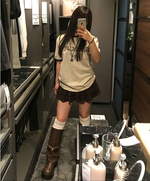 AAKAM(アーカム)の「Logo Patch Ringer Top (Brown)(Tシャツ/カットソー・レディース・その他・2/3/WOMENS)」の6枚目の写真