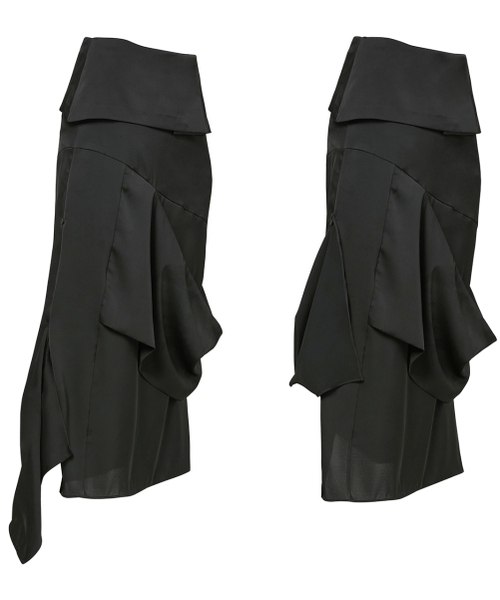 FLAREUP(フレアアップ)の「2.Drape Layered Maxi Skirt (FL-241_Black)(スカート・レディース・ブラック・1/2)」の22枚目の写真