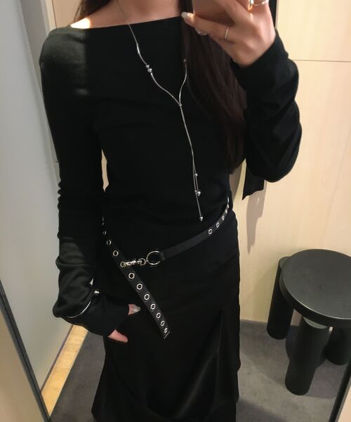 FLAREUP(フレアアップ)の「2.Drape Layered Maxi Skirt (FL-241_Black)(スカート・レディース・ブラック・1/2)」の7枚目の写真
