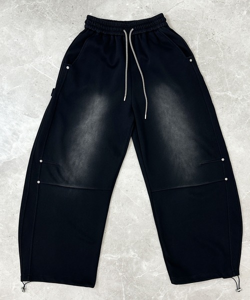 FOLLOWIN(フォロウィン)の「【 UNISEX/オールシーズン 】カーブラインフェードワイドスウェットパンツ(スウェットパンツ・レディース・ブラック・FREE)」の2枚目の写真