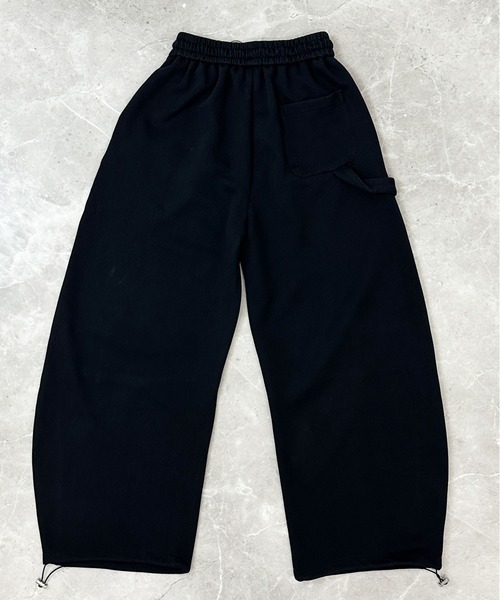 FOLLOWIN(フォロウィン)の「【 UNISEX/オールシーズン 】カーブラインフェードワイドスウェットパンツ(スウェットパンツ・レディース・ブラック・FREE)」の3枚目の写真