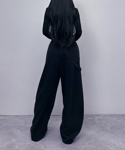 FOLLOWIN(フォロウィン)の「【 UNISEX/オールシーズン 】カーブラインフェードワイドスウェットパンツ(スウェットパンツ・レディース・ブラック・FREE)」の22枚目の写真