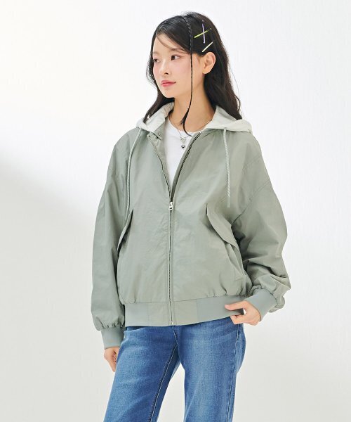 CHASECULT(チェイスカルト)の「レディースブルゾンフードジャケット-DARG4161B0S(ブルゾン・レディース・ミント・FRE)」の5枚目の写真