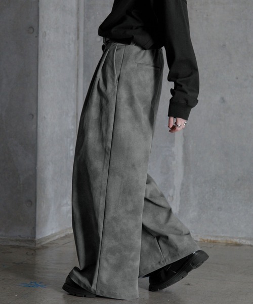 SERACE(セラス)の「【SERACE】Vintage design wide slacks pants / ヴィンテージデザインワイドスラックスパンツ(スラックス・メンズ・ホワイト/ブラック/グレー・S/L/M)」の3枚目の写真