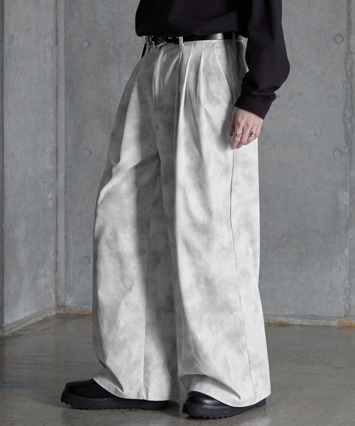 SERACE(セラス)の「【SERACE】Vintage design wide slacks pants / ヴィンテージデザインワイドスラックスパンツ(スラックス・メンズ・ホワイト/ブラック/グレー・S/L/M)」の4枚目の写真