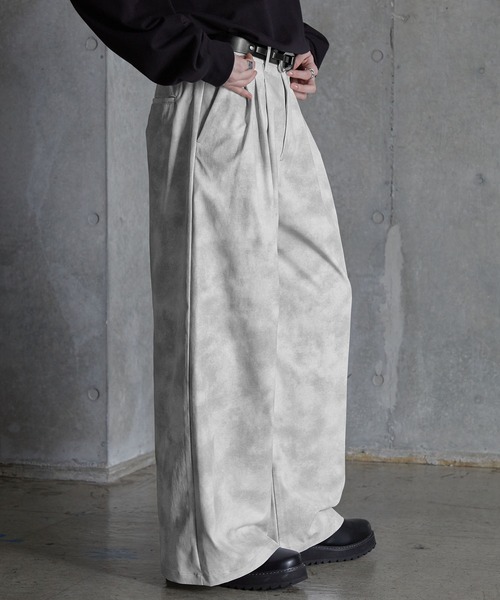 SERACE(セラス)の「【SERACE】Vintage design wide slacks pants / ヴィンテージデザインワイドスラックスパンツ(スラックス・メンズ・ホワイト/ブラック/グレー・S/L/M)」の7枚目の写真