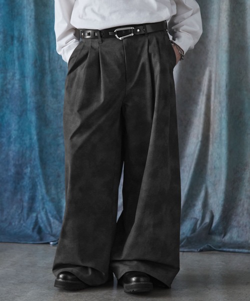 SERACE(セラス)の「【SERACE】Vintage design wide slacks pants / ヴィンテージデザインワイドスラックスパンツ(スラックス・メンズ・ホワイト/ブラック/グレー・S/L/M)」の8枚目の写真
