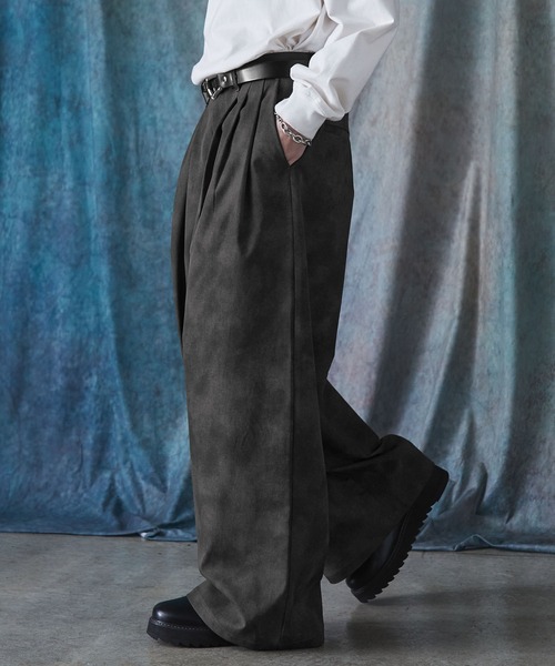 SERACE(セラス)の「【SERACE】Vintage design wide slacks pants / ヴィンテージデザインワイドスラックスパンツ(スラックス・メンズ・ホワイト/ブラック/グレー・S/L/M)」の9枚目の写真