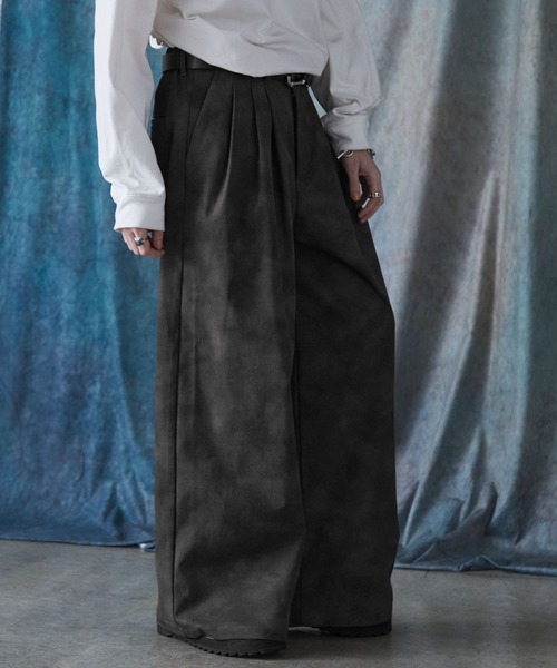 SERACE(セラス)の「【SERACE】Vintage design wide slacks pants / ヴィンテージデザインワイドスラックスパンツ(スラックス・メンズ・ホワイト/ブラック/グレー・S/L/M)」の11枚目の写真