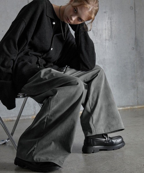 SERACE】Vintage design wide slacks pants / ヴィンテージデザイン