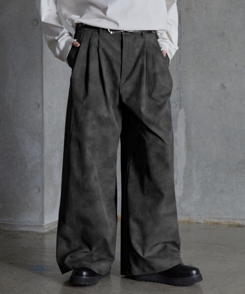 SERACE(セラス)の「【SERACE】Vintage design wide slacks pants / ヴィンテージデザインワイドスラックスパンツ(スラックス・メンズ・ホワイト/ブラック/グレー・S/L/M)」の4枚目の写真