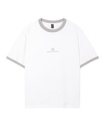Essential logo ringer t shirt white