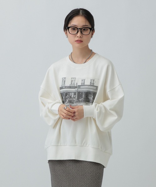 LEPSIM（レプシィム）の「アソートプリントスウェット　582471（スウェット・レディース・ベージュ/グレー/オフホワイト/チャコールグレー/グレー系その他・FREE）」の6枚目の写真