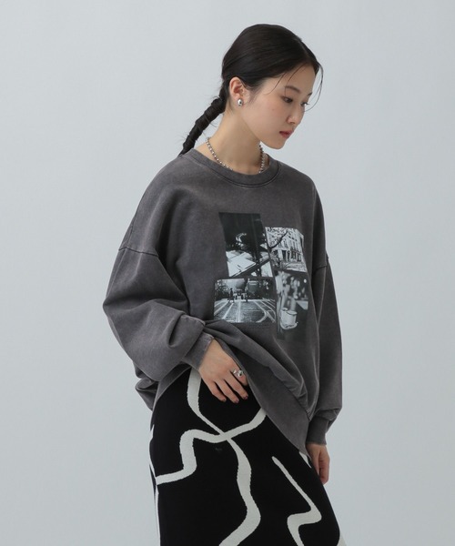 LEPSIM（レプシィム）の「アソートプリントスウェット　582471（スウェット・レディース・ベージュ/グレー/オフホワイト/チャコールグレー/グレー系その他・FREE）」の19枚目の写真