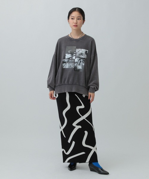 LEPSIM（レプシィム）の「アソートプリントスウェット　582471（スウェット・レディース・ベージュ/グレー/オフホワイト/チャコールグレー/グレー系その他・FREE）」の21枚目の写真