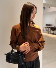 オフショル ニット オフショルダー」に該当するブラウン/茶色系の